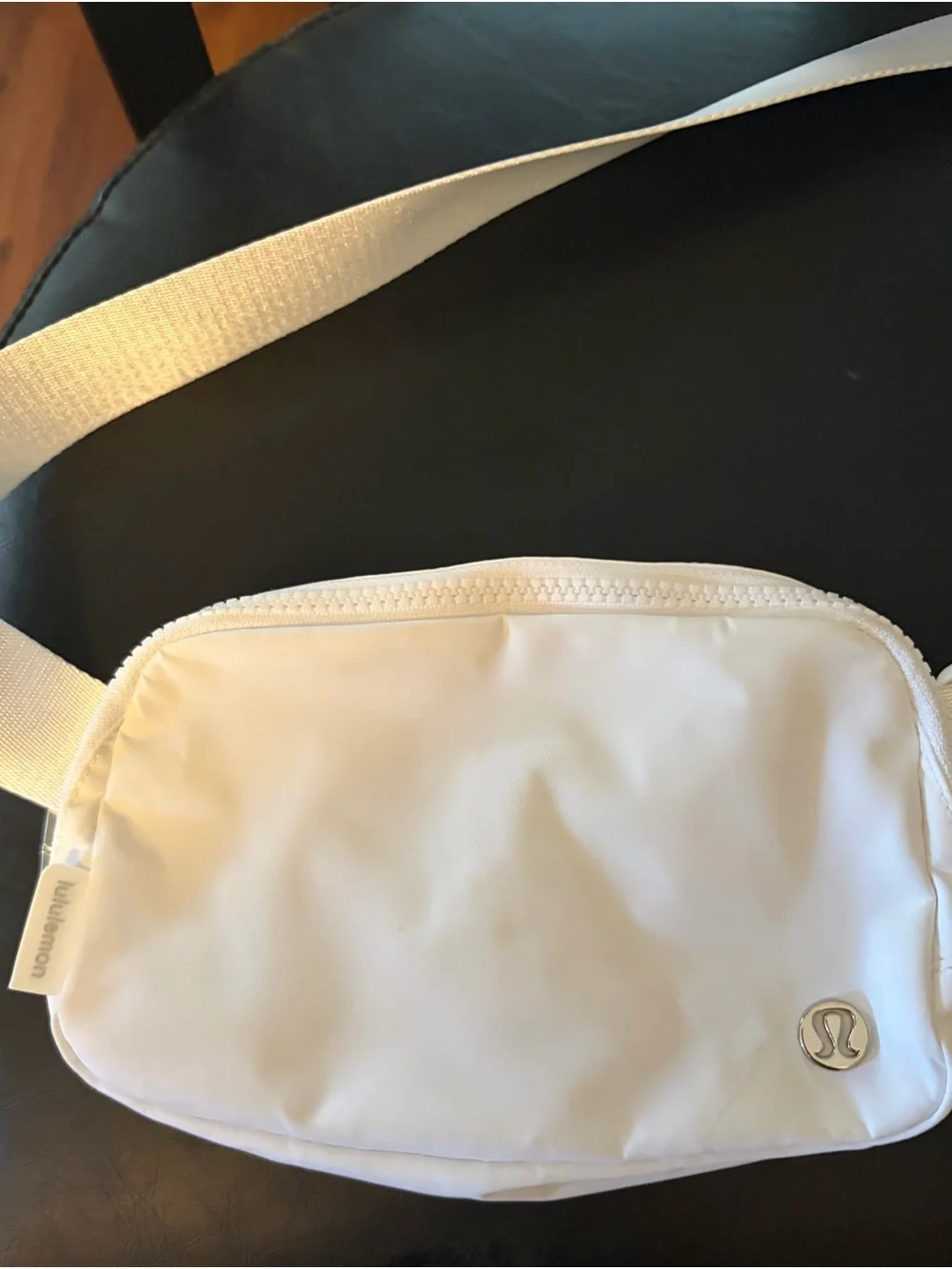 lululemon athletica White Crossbody Belt Bag with Logo Accent